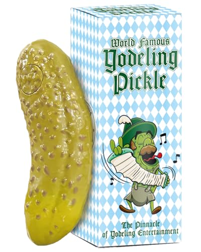 DR DINGUS Yodeling Pickle (1 Pickle Pack) - Dill-lightful Musical Mischief - Make Anyone Laugh - Endless Singing Entertainment - Best Gag Gift for Friends Family Coworkers - 1 Pickle