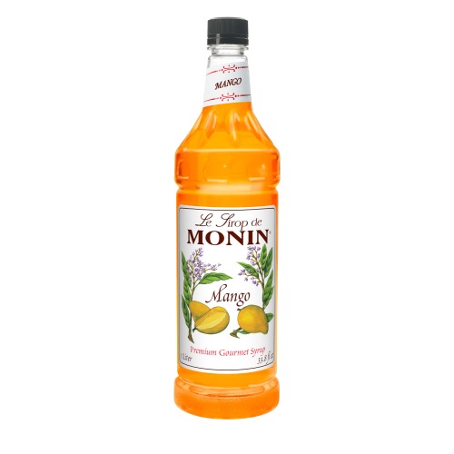 Monin - Mango Syrup, Tropical and Sweet, Great for Cocktails, Sodas, and Lemonades, Gluten-Free, Non-GMO (1 Liter) - 33.81 Fl Oz (Pack of 1)
