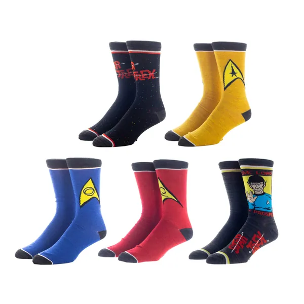 Star Trek Mens 5Pk Crew Set - 