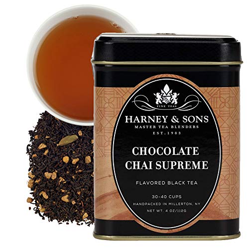 Harney & Sons Chocolate Supreme Loose Tea, 4 Ounce - Chocolate Chai Supreme - 4 Ounce (Pack of 1)