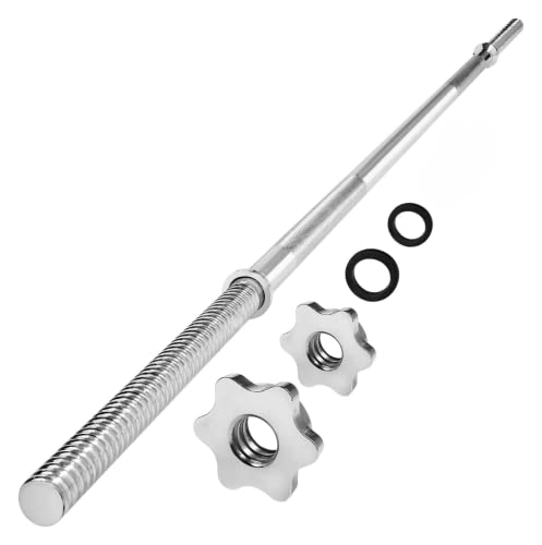 Yes4All 1-Inch Standard Barbell 60" - Enhance Your Strength with a 480LB Capacity Straight Barbell for Deadlifts, Powerlifting, and Full Body Workouts - Includes Self-Locking Weight Belt and Star Lock Collars - 1. Standard Straight Barbell 60"/5FT - Standard