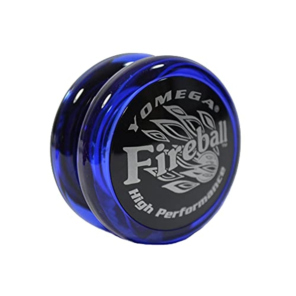 Yomega Fireball -HIGH Performance YOYOS Responsive Transaxle Yoyo, Great for Players to Perform Like Pros + Extra 2 yo yo Strings & 3 Month Warranty (Dark_Blue) - Dark Blue