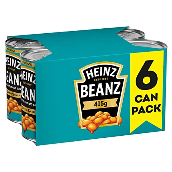 Heinz Baked Beanz, 415 g (Pack of 6) - 415 g (Pack of 6) - Single
