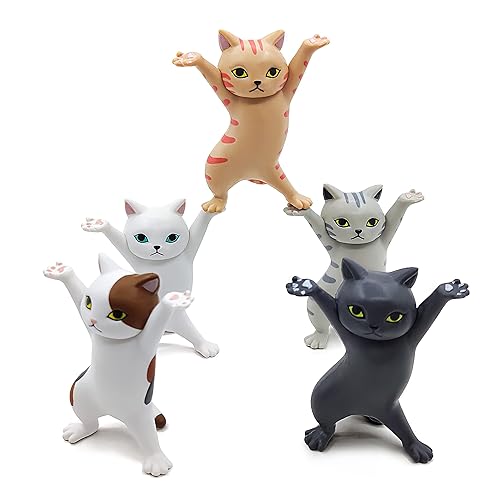 Igone Dancing Cats Pen Holder,Cat Lover Gifts,Creative the Coffin Dancers for Desk or Home Decoration Ornaments Small Item Storage Cute Working Cats 5PCS - 5 Dacing Cats