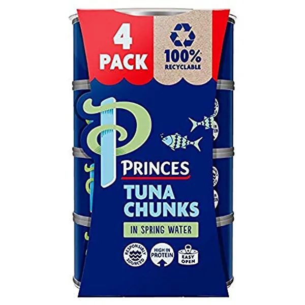 Princes Tuna Chunks in Spring Water, 4 x 145g - Single