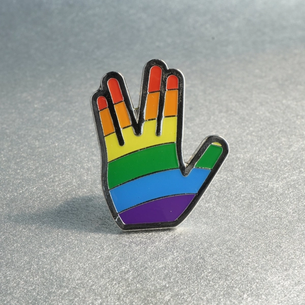 Live Long and Prosper Pin. Star Trek Rainbow Pride