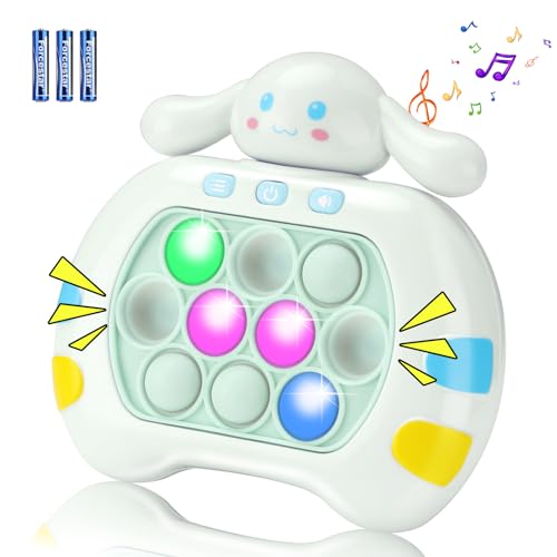 Pop It Game Fidget Toys Light Up Quick Push Game Poppet Sensory Toys Whack a Mole Game Decompression Breakthrough Puzzle Cute Dog Hand Held Pop Kids Game for 3 4 5 6 7 Years Old Girls - Dog