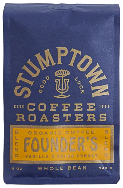 Stumptown Coffee Roasters, Medium Roast Organic Whole Bean Coffee - Founder's Blend 12 Ounce Bag with Flavor Notes of Vanilla and Cocoa Powder
