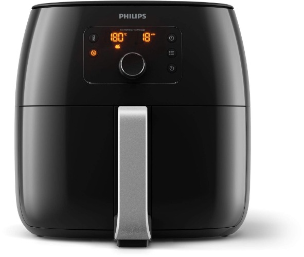 PHILIPS Advance Collection Air Fryer Xxl with Twin Turbostar and Rapid Technology Including Double Layer Accessory, Black, Hd9651, 91