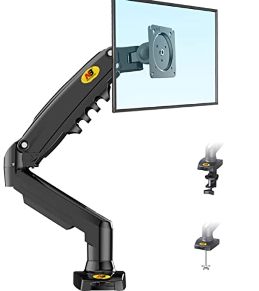 NB North Bayou Monitor Desk Mount Stand Full Motion Swivel Monitor Arm with Gas Spring for 17-30''Computer Monitors(Within 4.4lbs to 19.8lbs) F80