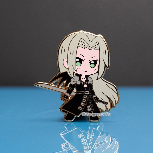 Final Fantasy 7 Sephiroth Hard Enamel Pin - [A Grade] / Simple Rubber Back