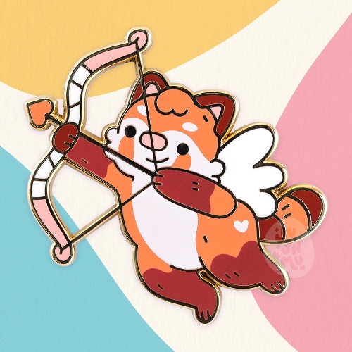 Red Panda Cupid Enamel Pin - A Grade