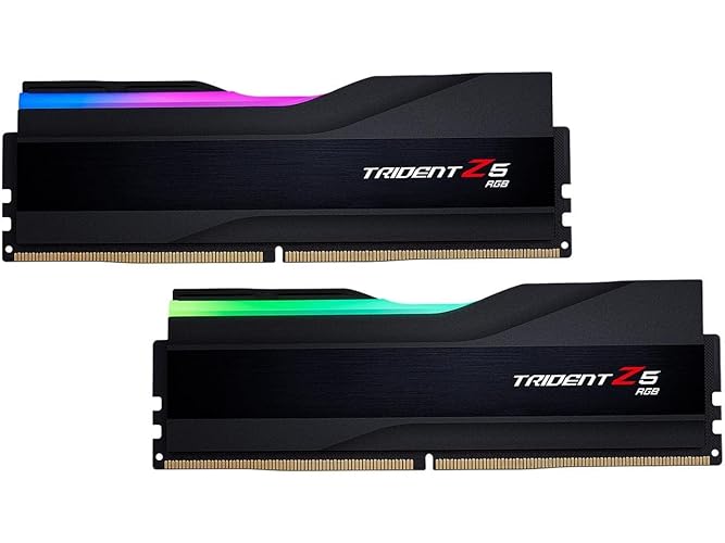 G.SKILL Trident Z5 RGB Series (Intel XMP 3.0) DDR5 RAM 64GB (2x32GB) 6800MT/s CL34-45-45-108 1.40V Desktop Computer Memory UDIMM - Matte Black (F5-6800J3445G32GX2-TZ5RK)
