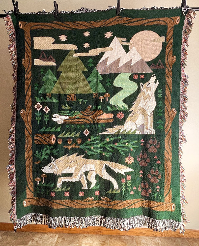 Howl-Out: FLOURISHING LIFE [WOVEN BLANKET] | 60x80 inch