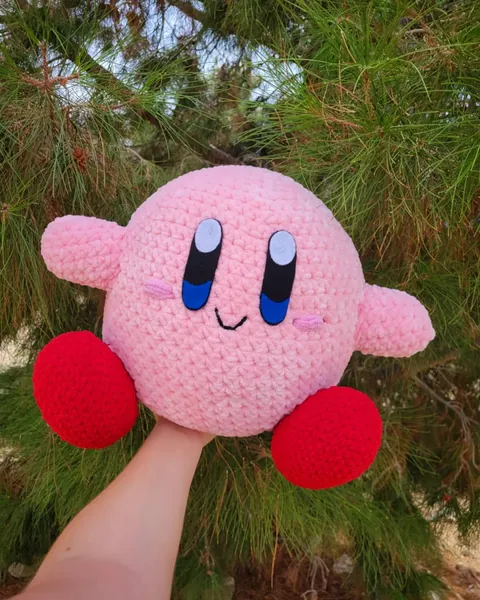 XL Super Soft Kirby Crochet Plush