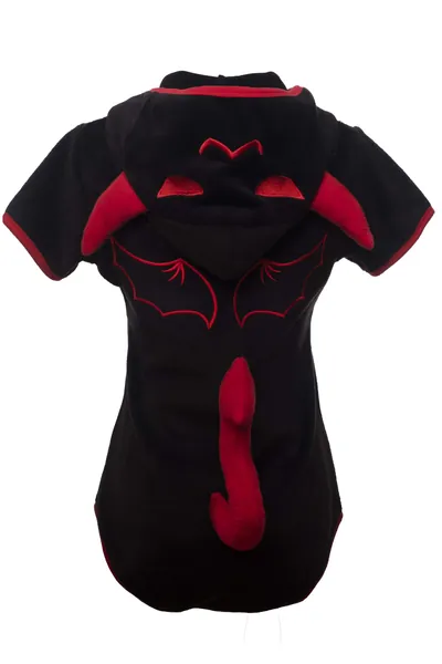 Marilano Women's Devil Costume Button Crotch Adult Baby Diaper Lover Cosplay Costume Embroidery