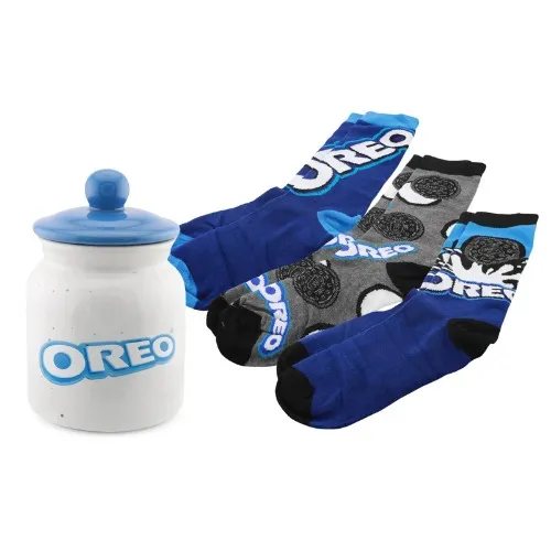 Oreo Cookie Jar and Sock Bundle 