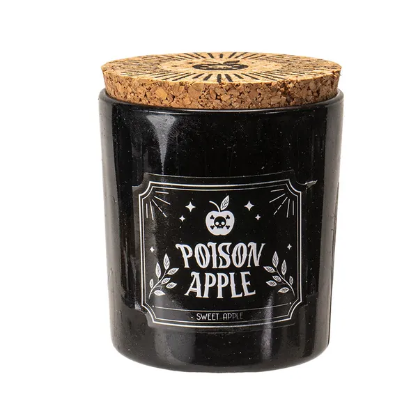 Poison Apple Black Glass Votive Candle