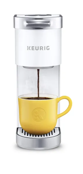 Keurig K-Mini Plus Coffee Maker, Single Serve K-Cup Pod Coffee Brewer, 6 to 12 oz. Brew Size, Stores up to 9 K-Cup Pods, Matte White - White
