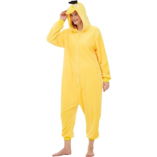 SWEETXIN Adult Kid Unisex Onesie Pajamas Halloween Christmas Sleepwear Jumpsuit Cosplay Costume Suit for Women and Men - X-Large - Duck