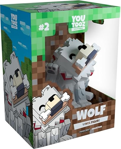 Youtooz Minecraft Wolf 3.5" Vinyl Figure, Collectible Wolf from Minecraft by Youtooz - Modern