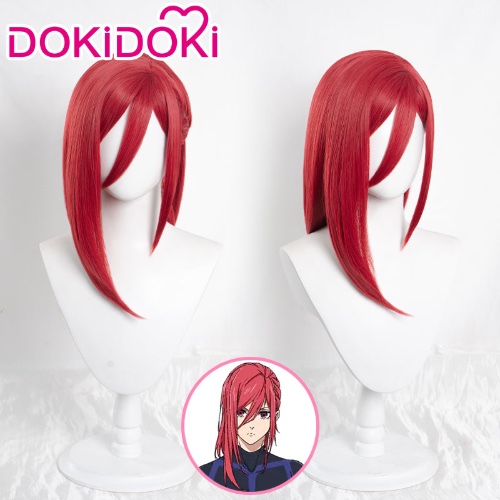 Anime Blue Lock Cosplay Chigiri Hyoma Wig Long Straight Red Hair