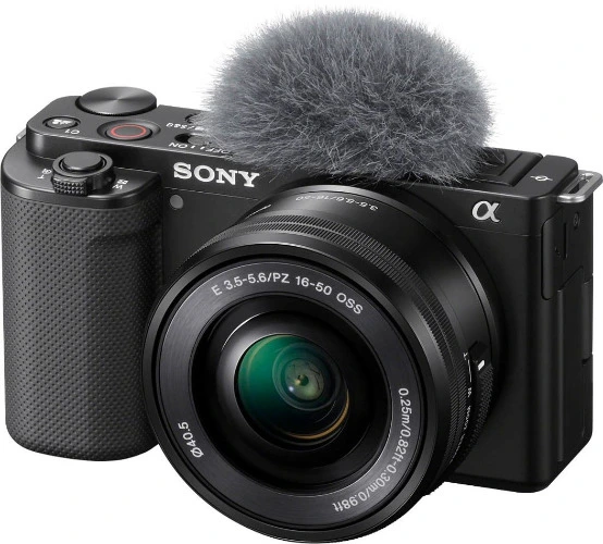 Sony - Alpha ZV-E10 Kit Mirrorless Vlog Camera with 16-50mm Lens - Black