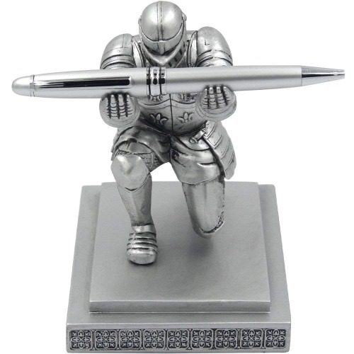 Abester Executive Knight Pen Holder -Personalized Desk Accessory Pen Stand for A Gift -Presenting creative gifts from superiors and colleagues（He also comes with a pen）