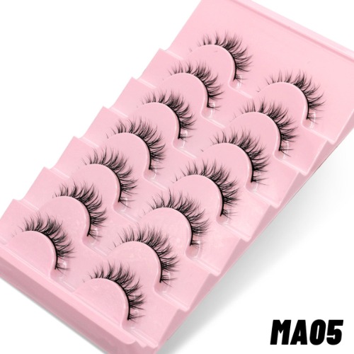 7 Pairs False Eyelashes - Natural Fluffy & Soft, Various Styles - 7Pairs-MA05