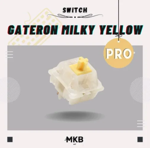 Gateron Milky Yellow Pro switches 