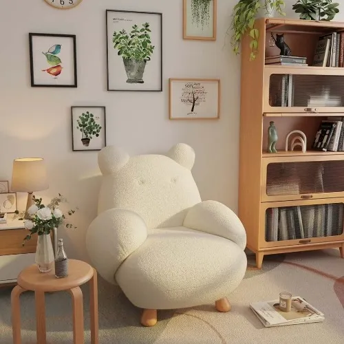Cute Fluff Bear Chair 