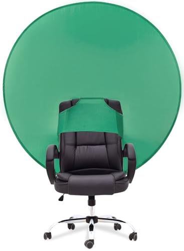 PRYMALL Pop Up Green Screen Background Chair Attachment for Streaming Online with Storage Bag (50in, Chromakey Green) - 50in - Chromakey Green