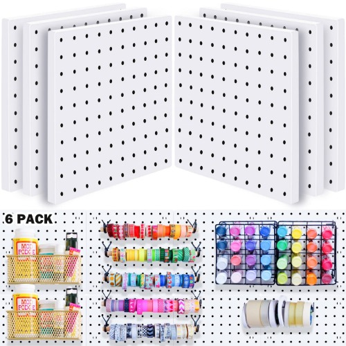 6Pcs Pegboard Wall Organizer