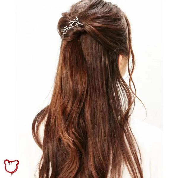 Silver Gothic Hair Clips