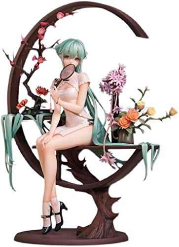 NRGDWXZ Anime Figure,Hatsune Miku's Hand-Made Deep-Sea Girl Miku Singer Chinese Style Cheongsam Version PVC Anime Model Decoration