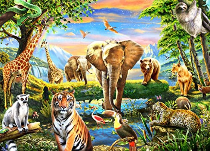Jigsaw Puzzles for Adults 1000 Piece Puzzle for Adults 1000 Pieces Puzzle 1000 Pieces-Wild Animals - Wild Animals