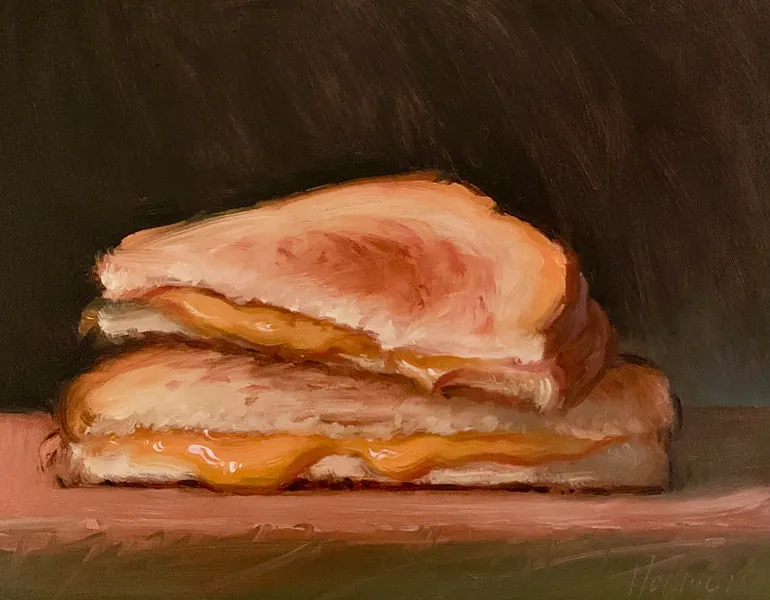 “Grilled Cheese” Canvas print - Noah Verrier MFA - Artist