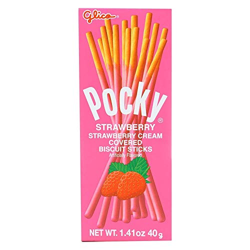 Glico Pocky Biscuit - Strawberry - Case of 20 - 1.41 oz. - Strawberry - 1.41 Ounce (Pack of 20)