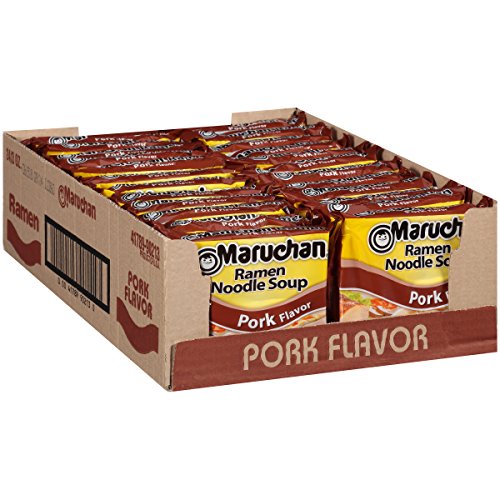 Maruchan Ramen Pork Flavor, 3.0 Oz(Pack of 24) - Pork - 3 Ounce (Pack of 24)