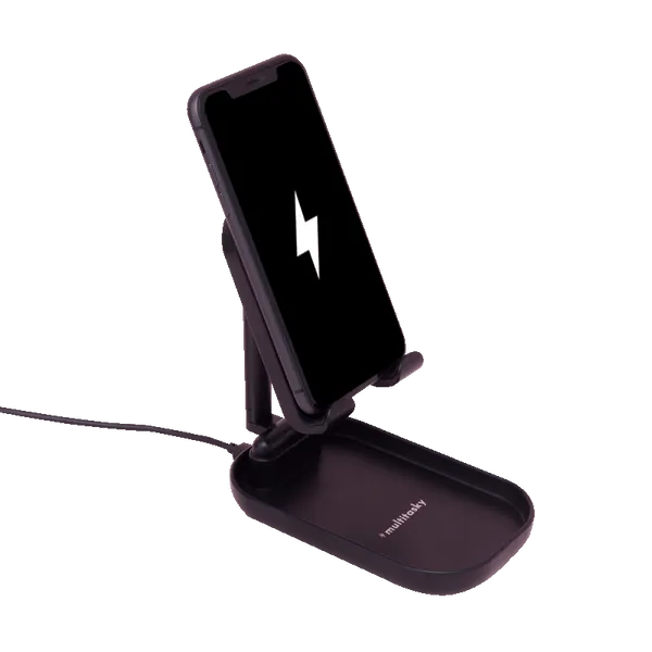 Deluxe Foldable Cell Phone Charger Stand & iPad Holder by Multitasky
