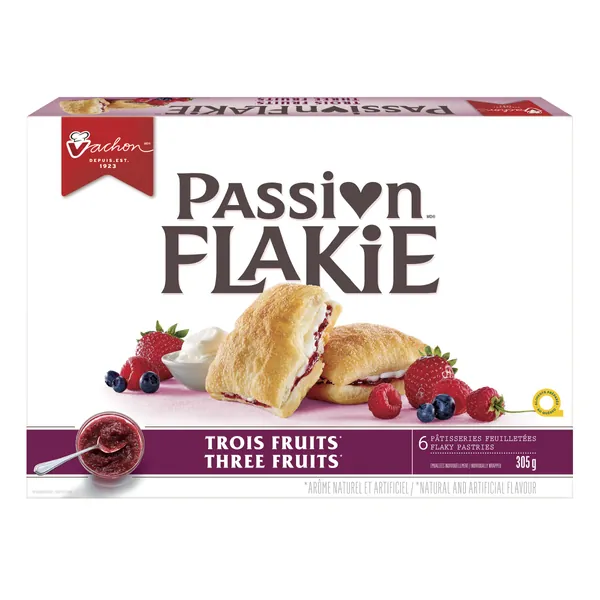 Passion Flakie - Three Fruits, 305g Vachon - Imported from Quebec - 