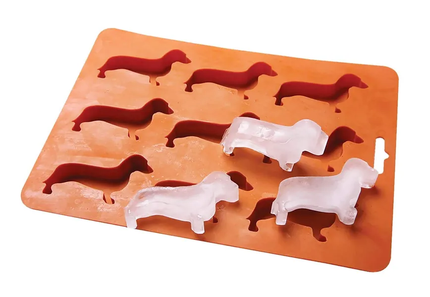 LYWUU Dachshund Dog Shaped Silicone Ice Cube Molds and Tray