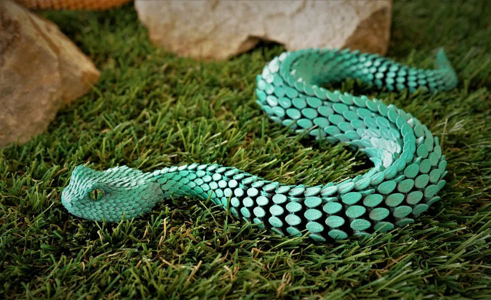 Snake Figure | Toy Animal | Articulated Model Viper | Large