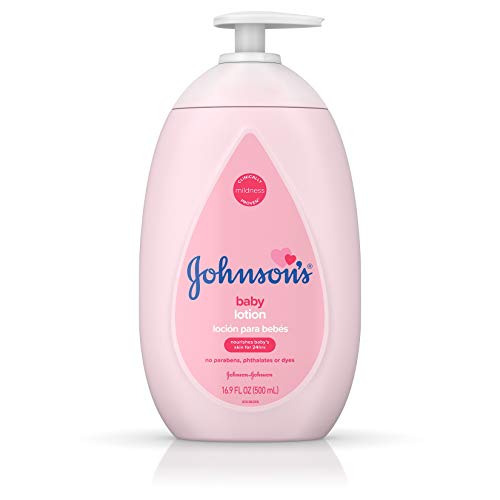Johnson's Moisturizing Pink Baby Lotion with Coconut Oil, Hypoallergenic, 16.9 fl. oz - 1.06 Pound (Pack of 1)