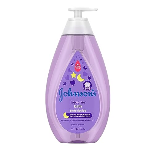 Johnson's Bedtime Baby Bath with Soothing NaturalCalm Aromas, Hypoallergenic & Tear Free Formula, 27.1 fl. oz - 27.1 Fl Oz (Pack of 1) - Lavender