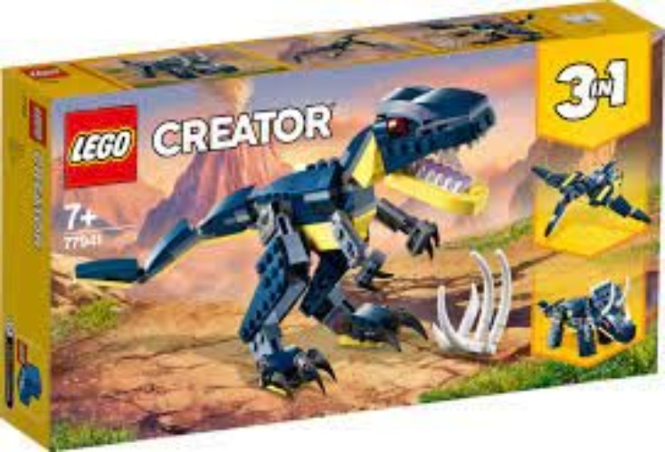 Lego Creator 77941 - 3in1 Mighty Dinosaurs Blue (T-Rex, Triceratops and Pterodactyl) Retired Rare