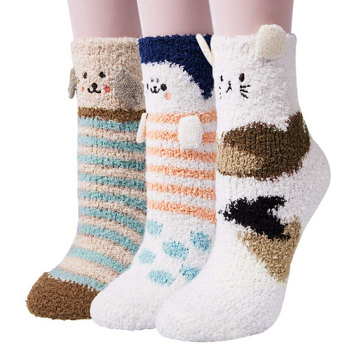 Loritta 3 Womens Winter Warm Fuzzy Animal Socks