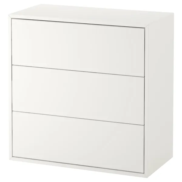 EKET Cabinet with 3 drawers - white 70x35x70 cm (27 1/2x13 3/4x27 1/2 ")