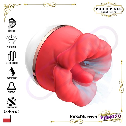 Licking Sucking Mouth Vibrator Adult Sex Toy for Female Waterproof 5 Modes