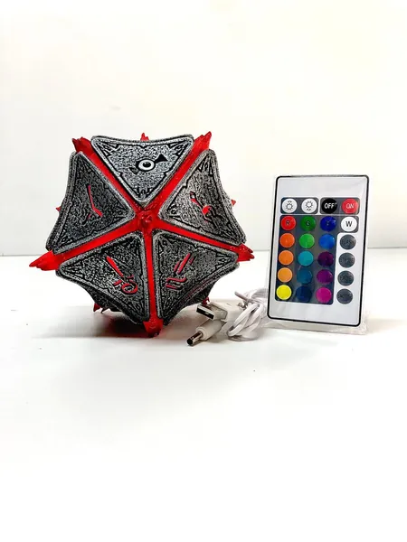 Mysterious Artefact with lights, RGB, rechargeable, remote and touch control, Baldur's Gate 3